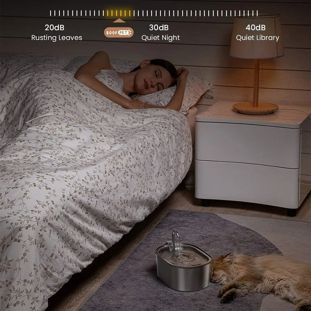 3.2L Stainless Steel Auto Smart Motion Sensor Cat Dog Water Dispenser