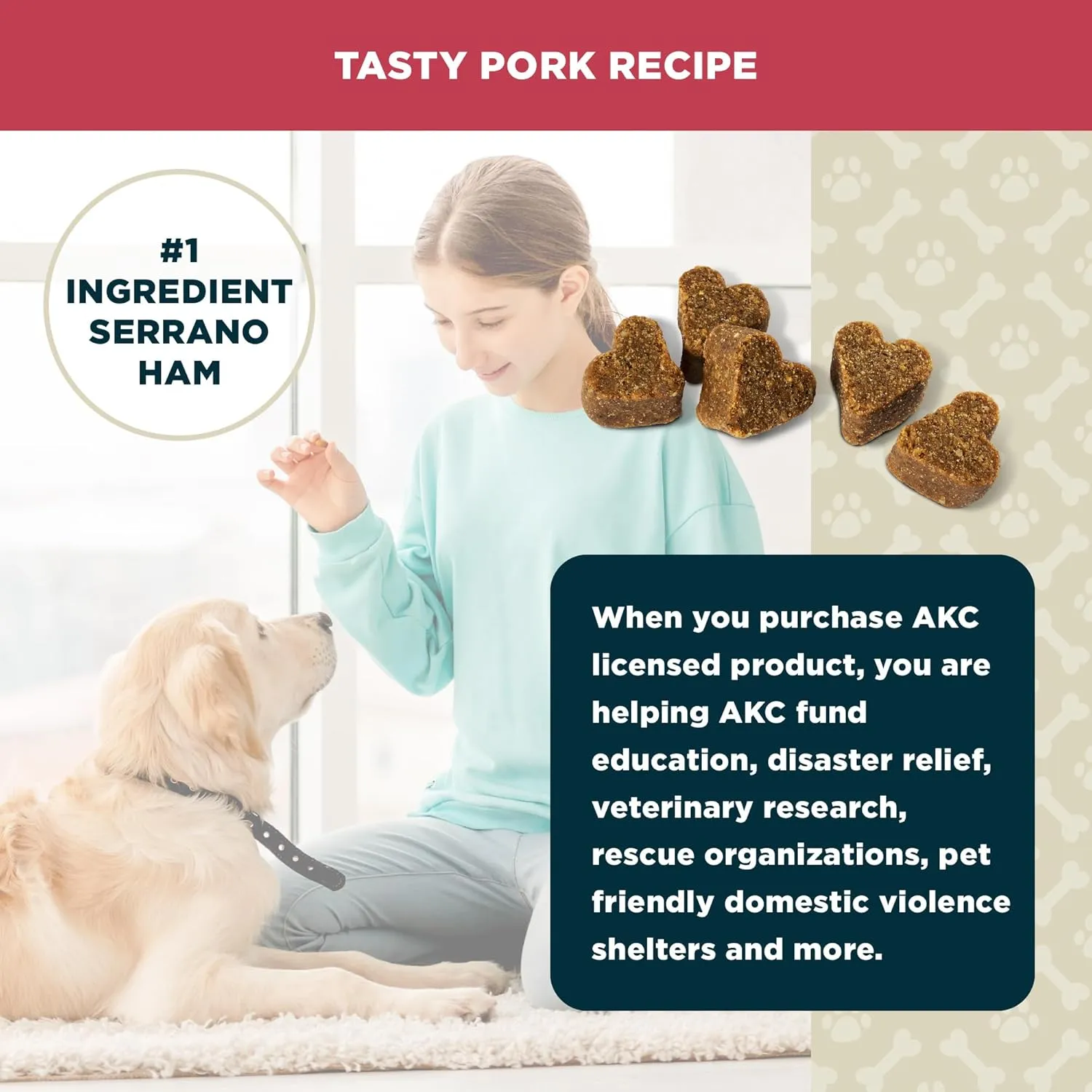 American Kennel Club Lil Champs Soft & Moist Training Treats, Pork Flavor, All Breed Sizes, 12 Ounces