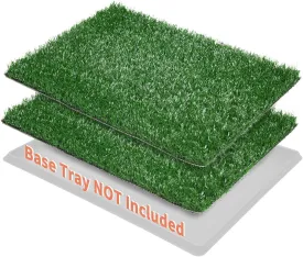 Artificial Grass for Dogs 2 Pack Fake Grass Mat for Professional Puppy Potty TrainingExcellent Drainage Replacement Dog Grass Pad for Indoor & Outdoor (Replacement Grass, 20"x30")