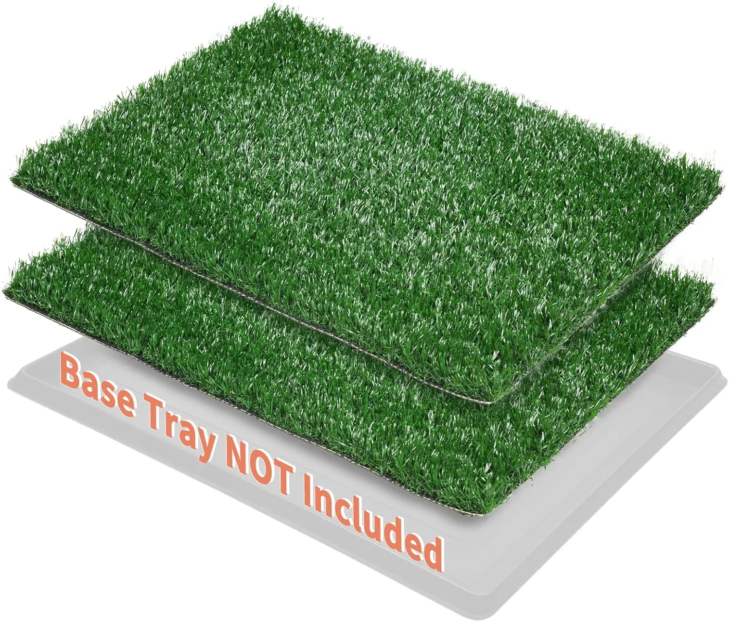 Artificial Grass for Dogs 2 Pack Fake Grass Mat for Professional Puppy Potty TrainingExcellent Drainage Replacement Dog Grass Pad for Indoor & Outdoor (Replacement Grass, 20"x30")
