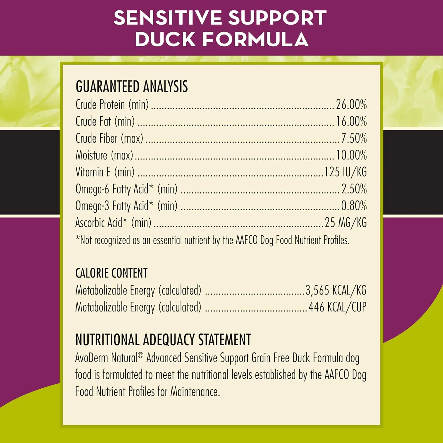 AvoDerm Advanced Sensitive Support Grain-Free Duck Formula Dog Food, Sensitive Stomach, 4lb
