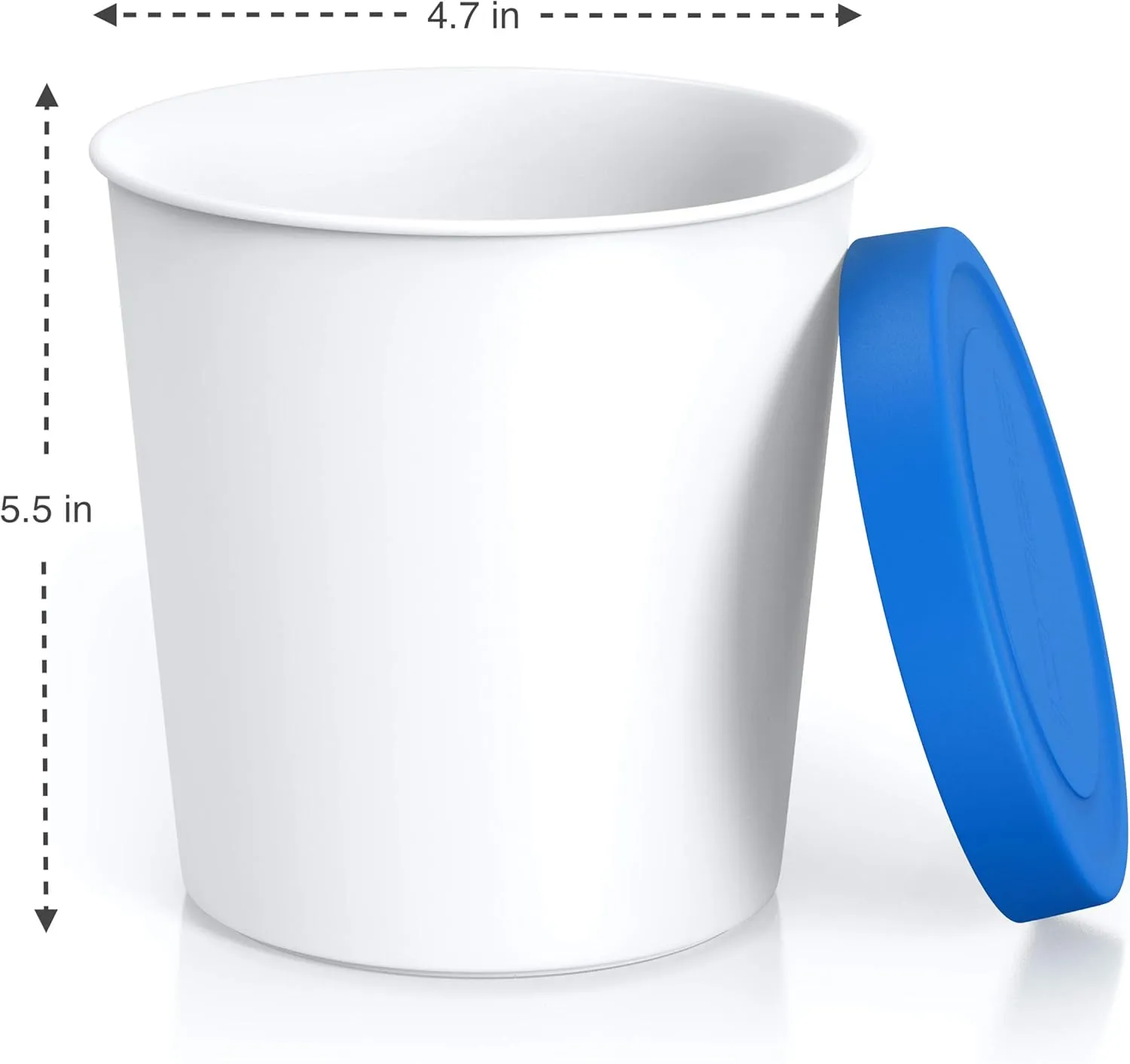 BALCI - Premium Ice Cream Containers (2 Pack - 1 Quart Each) Perfect Freezer Storage Tubs with Lids for Ice Cream, Sorbet and Gelato! - Blue