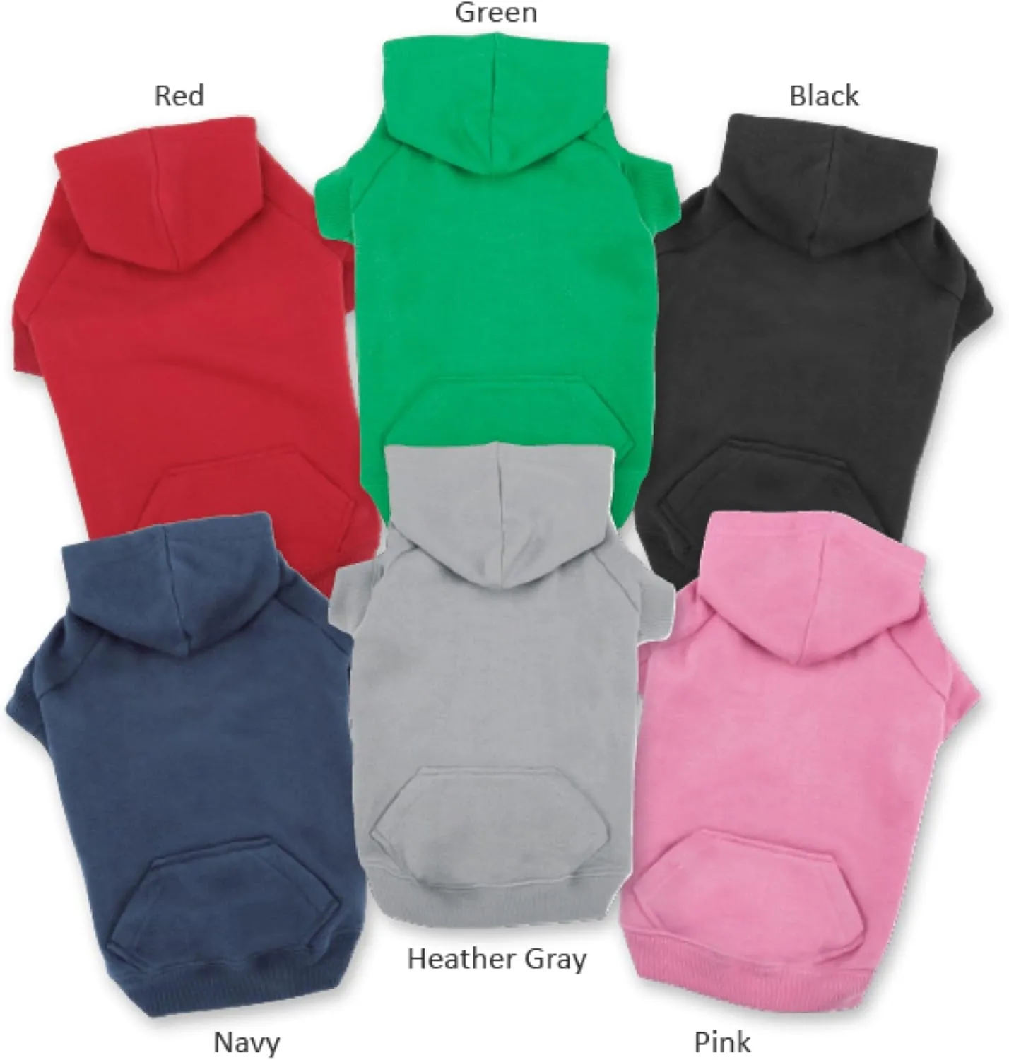 Basic Dog Hoodie, X-Small, Silver