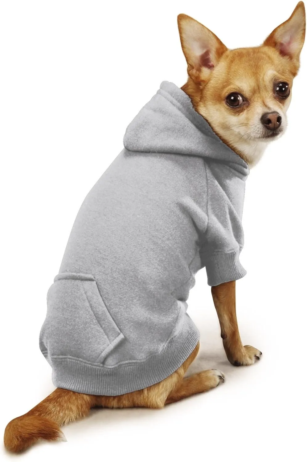 Basic Dog Hoodie, X-Small, Silver