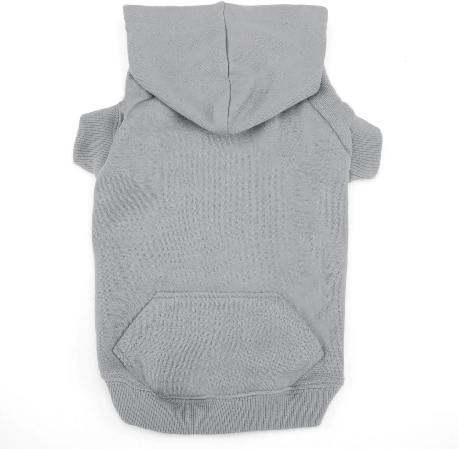 Basic Dog Hoodie, X-Small, Silver
