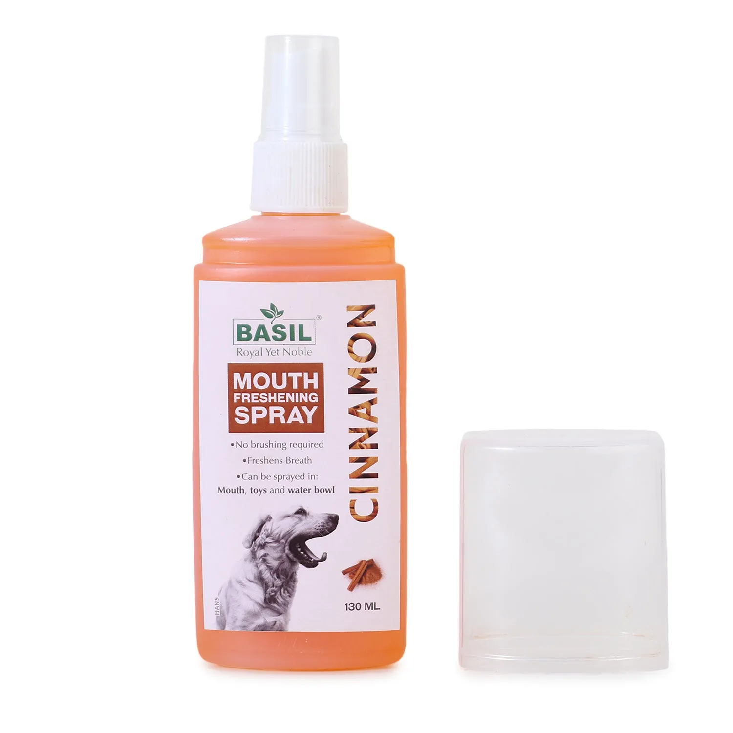 BASIL Cinnamon Mouth Freshening Spray for Dogs, 130ml
