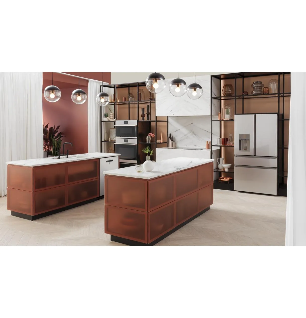 Cafe CVE28DM5NS5 Caf(eback)™ ENERGY STAR® 27.8 Cu. Ft. Smart 4-Door French-Door Refrigerator in Platinum Glass