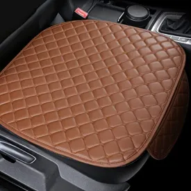 Car Interior Seat Cushion Cover for Jaguar E-PACE F-PACE I-PACE XE XF XFR XJ6 X-Type S-Type PU Leather Diamond Mats 1 Pack (Coffee)