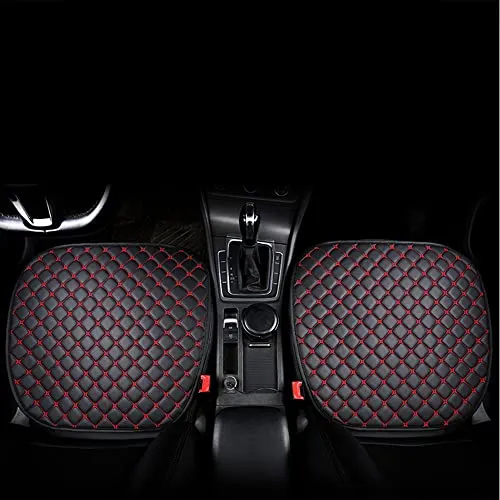 Car Interior Seat Cushion Cover for Jaguar E-PACE F-PACE I-PACE XE XF XFR XJ6 X-Type S-Type PU Leather Diamond Mats 1 Pack (Coffee)