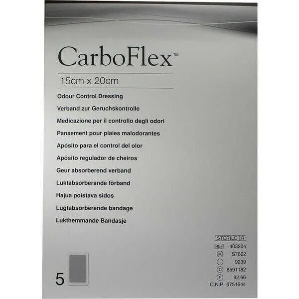 CarboFlex Odour Control Dressings 15cm x 20cm | Pack of 5