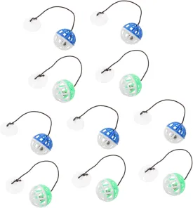 Cat Diversion Toy Set Cat Balls Bell Suction Cup Design Scratching Toy for Cats Random Color