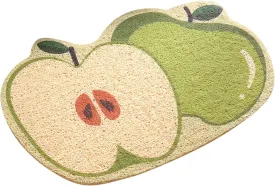 Cat Litter Mat Litter Trapping Mat Litter Box Mat Flexible Fruit Shape Skid Resistance High Toughness PVC Cat Mats for Litter Large Litter Trapping Mat for Washable Easy Clean (40x60cm / 15.7x23.6in)