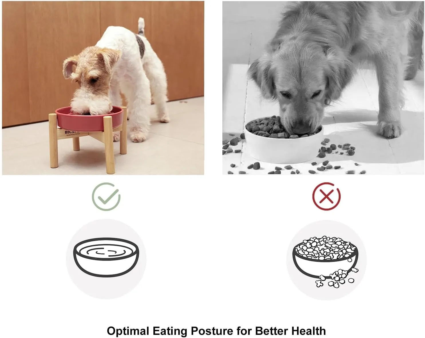Ceramic Maze Slow Feeder Dog Bowl for Small & Large Breeds, Slow Eating Food Bowl, Non-Slip Stand, Pet Food Puzzle Design- 9-43OZ (Apricot-M)