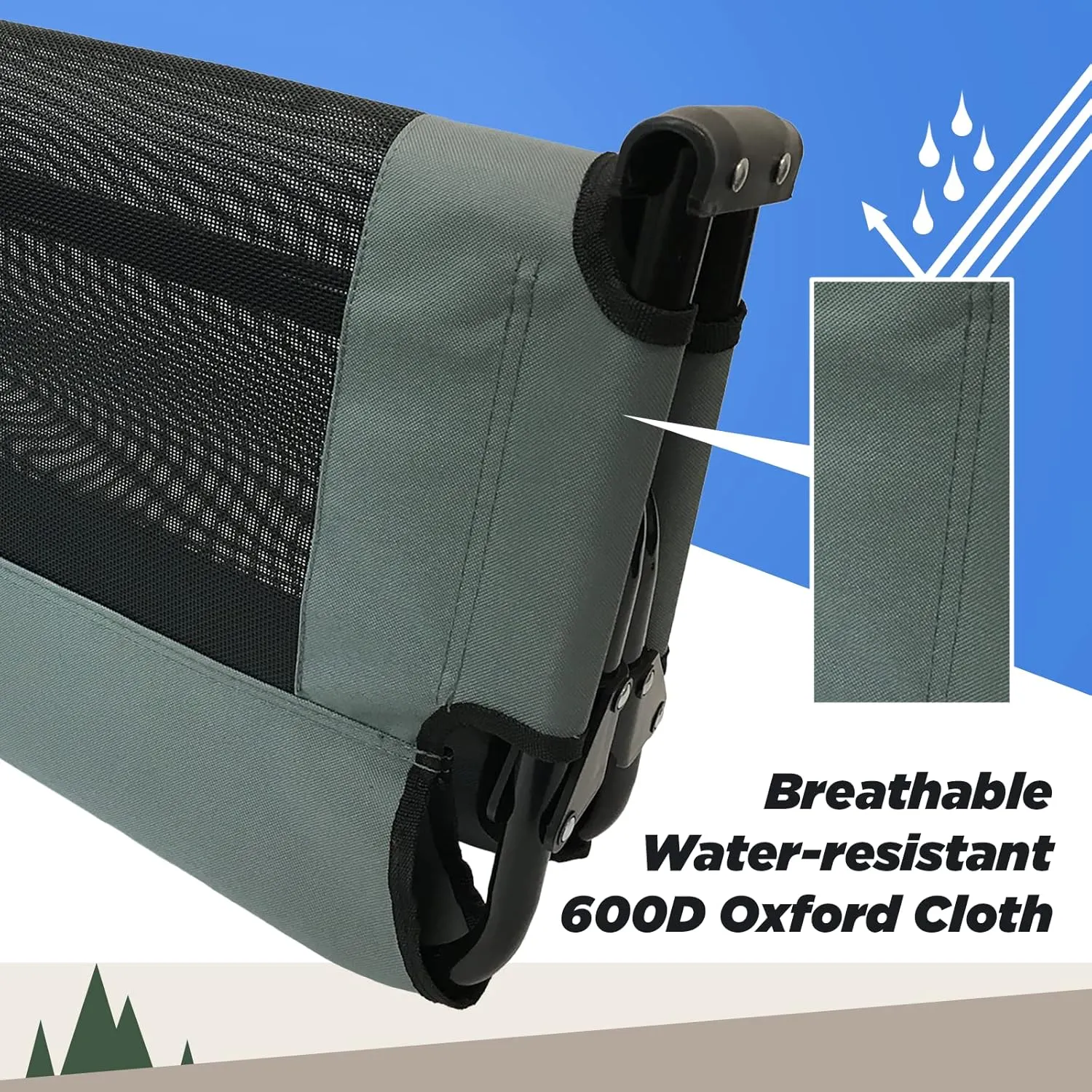 Coleman Elevated Folding Dog Cot, Medium, 20" x 30", Gray