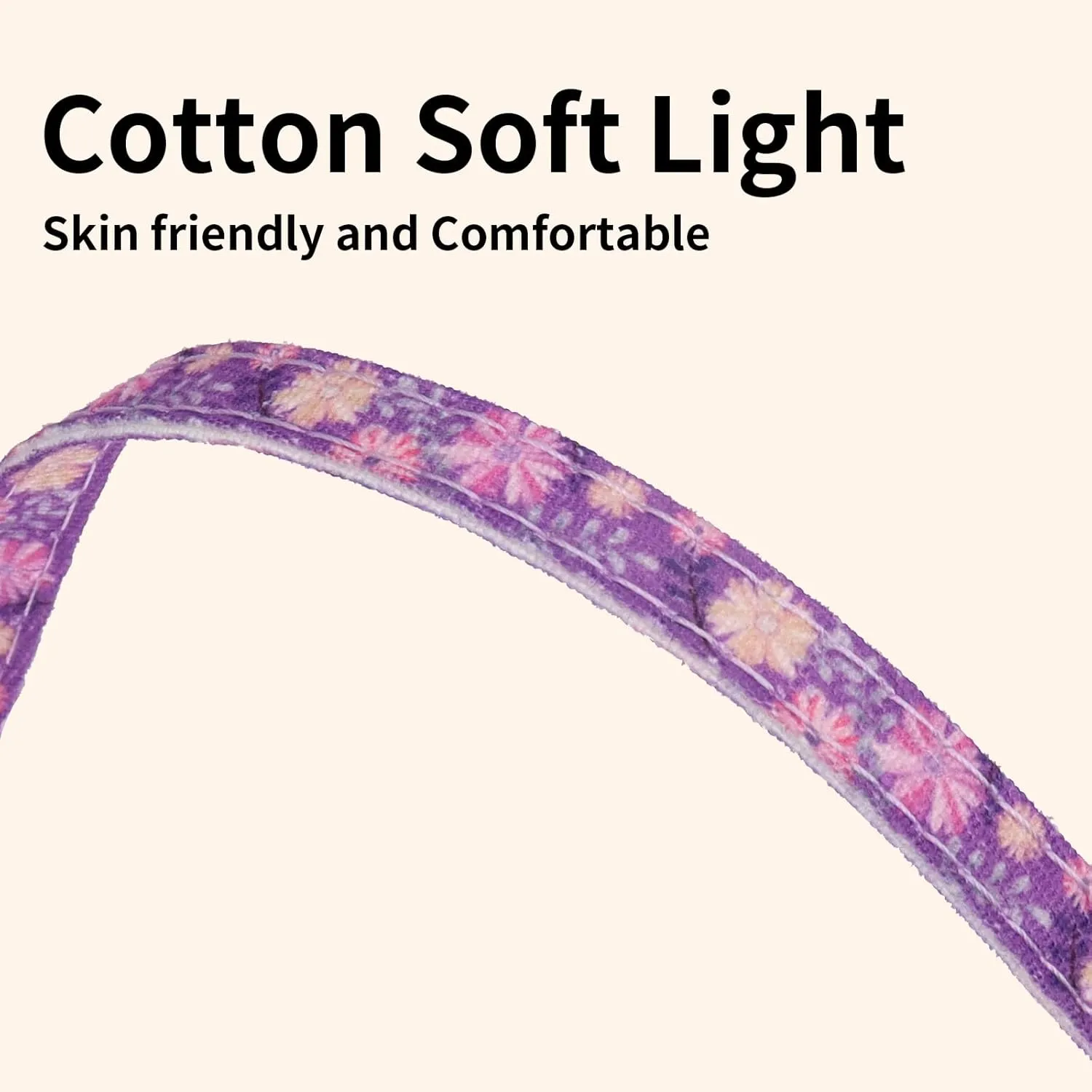 Cotton Cat Harness and Leash Set, Escape-Proof Adjustable Soft Harness for Kitten, Small & Large Cats, Ideal for Travel & Outdoor Walking (Flower)