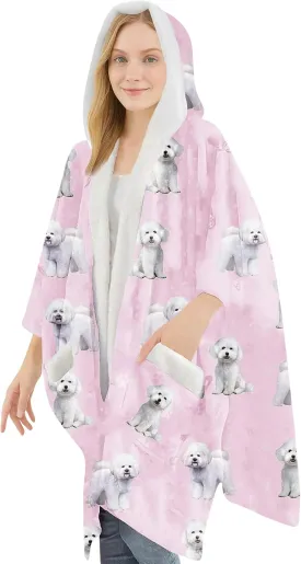 Cozy Sherpa Snugg Wrap for Women - Soft Fleece Blanket Hoodie - 32 Dog and Cat Breeds - Warm Lightweight Gift for Pet Lovers
