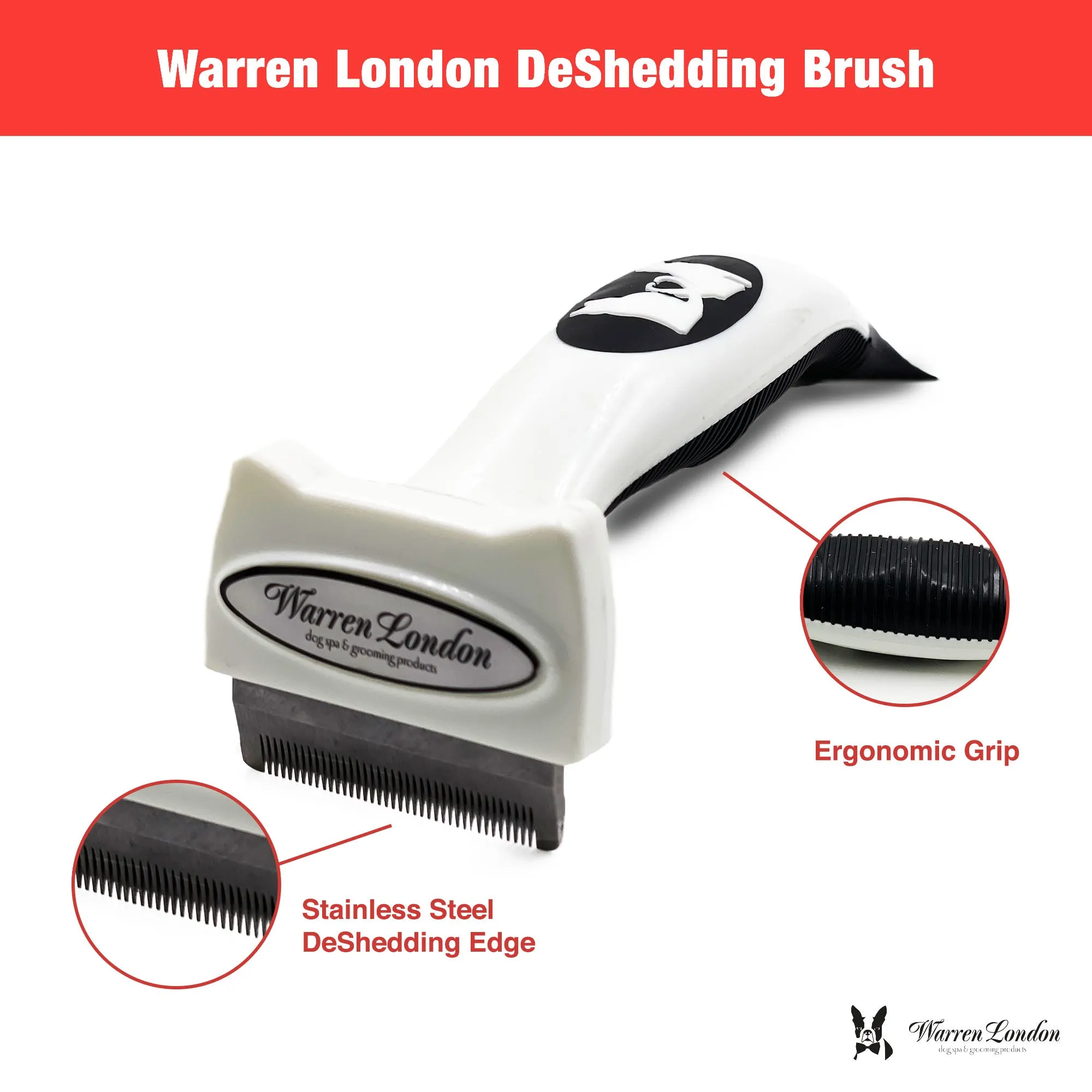 De-Shedding Dog Brush for Long Hair (>1")