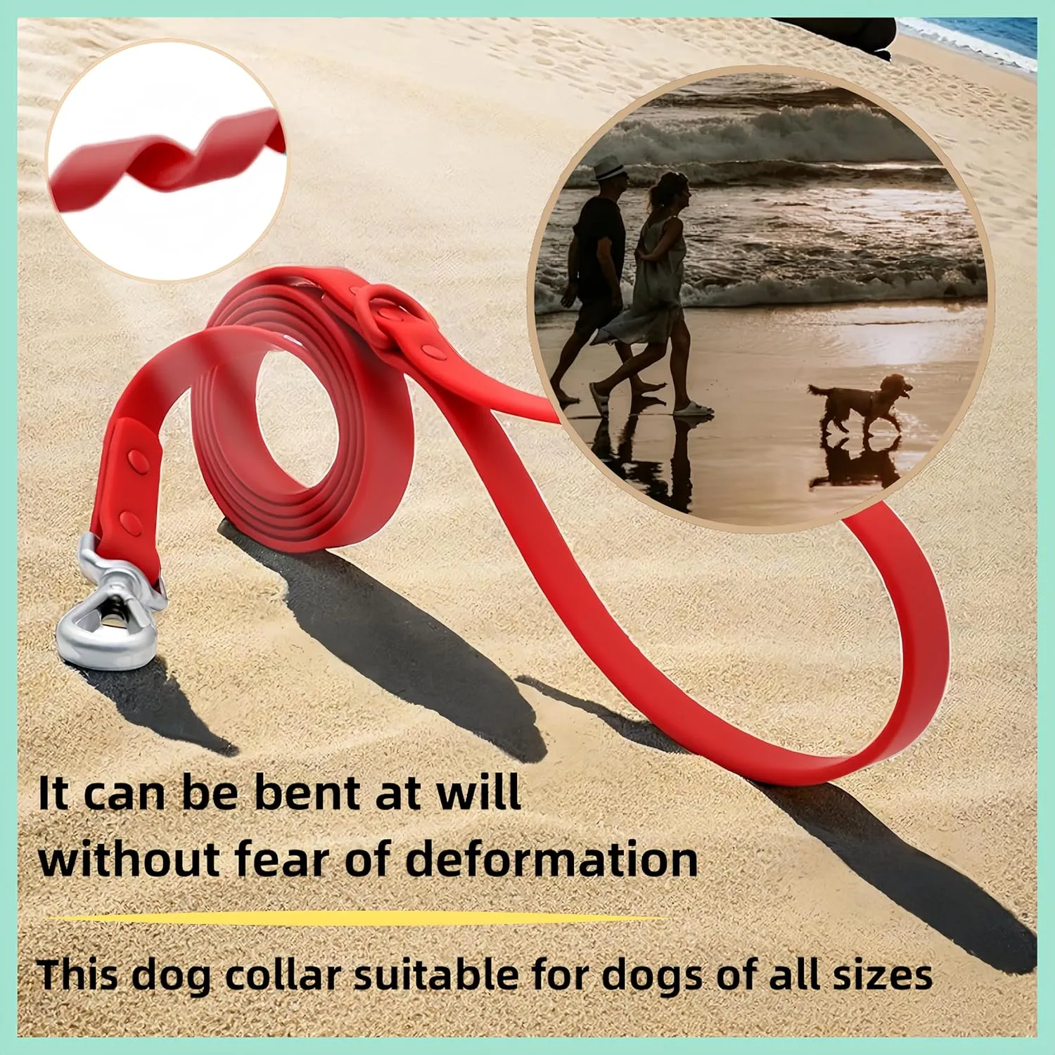 Dog Collar Leash Set Adjustable Strong Dirt Resistant Deodorization Waterproof Dog Collar Easy to Clean Soft Pet Collars Leashes for Large Medium Small Dogs (Yellow, S)