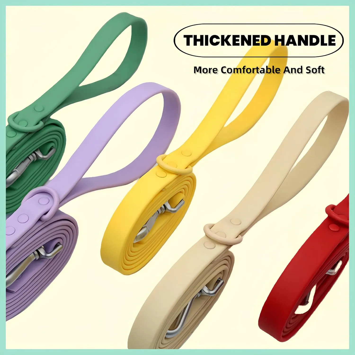 Dog Collar Leash Set Adjustable Strong Dirt Resistant Deodorization Waterproof Dog Collar Easy to Clean Soft Pet Collars Leashes for Large Medium Small Dogs (Yellow, S)