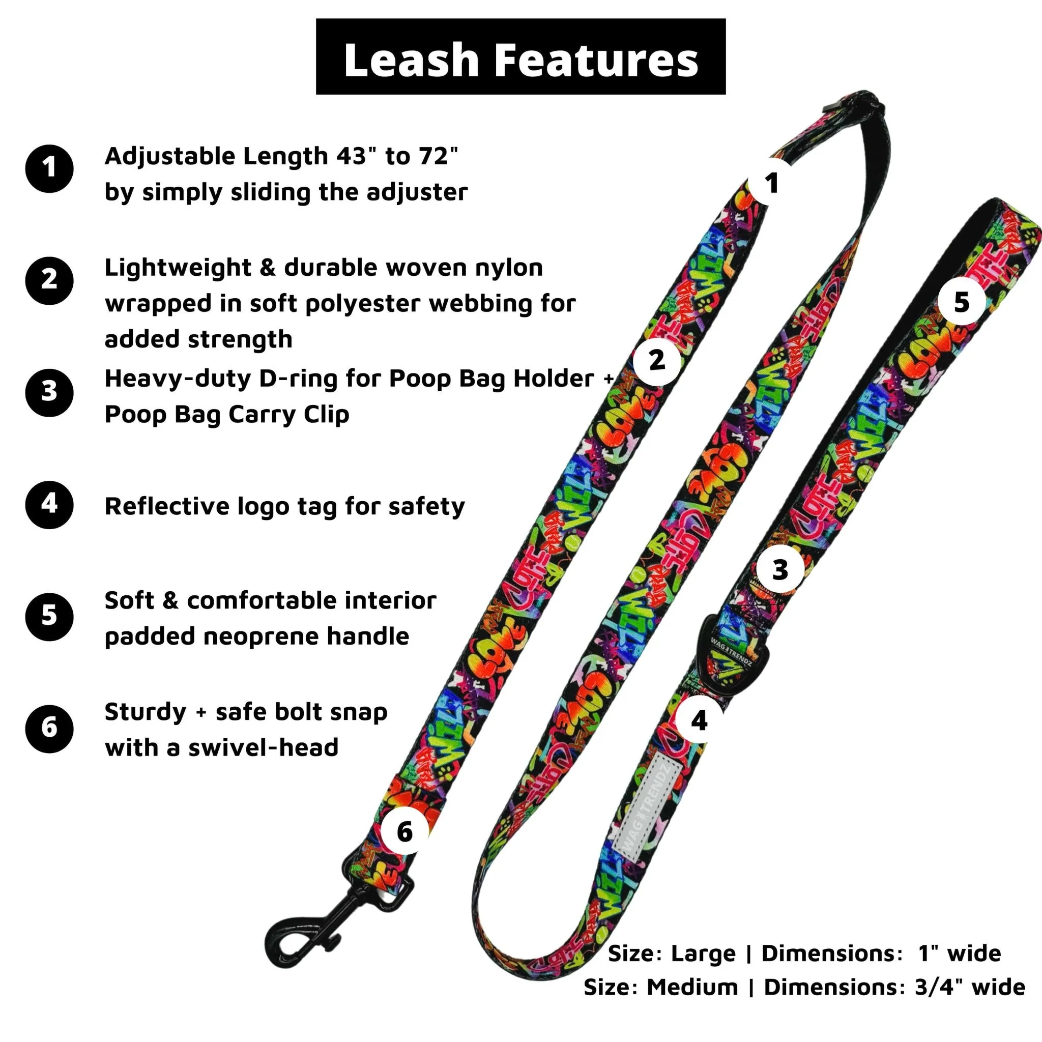 Dog Harness and Leash Set - No Pull | Street Graffiti