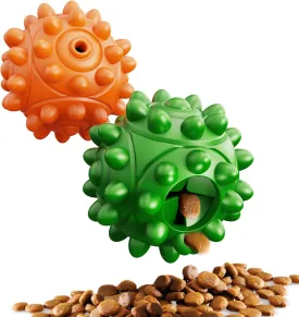 Dog Toys for Aggressive Chewers, Treat Ball for Medium Large Dogs, Natural Rubber Dog Balls, Indestructible Toy, Chew Toys for Aggressive Chewers (2pcs)