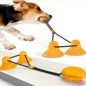 Double Suction Multifunction Chewy Football Dog Toy