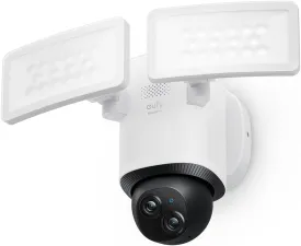 eufy Security Camera Floodlight Camera E340 Wired, Security Camera Outdoor, 360 PTZ, 24/7 Recording, 2.4G/5G Wi-Fi, 2000 LM, Motion Detection, Built-In Siren, Dual Cam, HB3 Compatible, No Monthly Fee