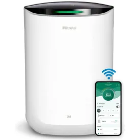 Filtrete Smart Air Purifier, Air Quality Monitor Medium Rooms, Up To 150 Sq ft, Alexa Enabled