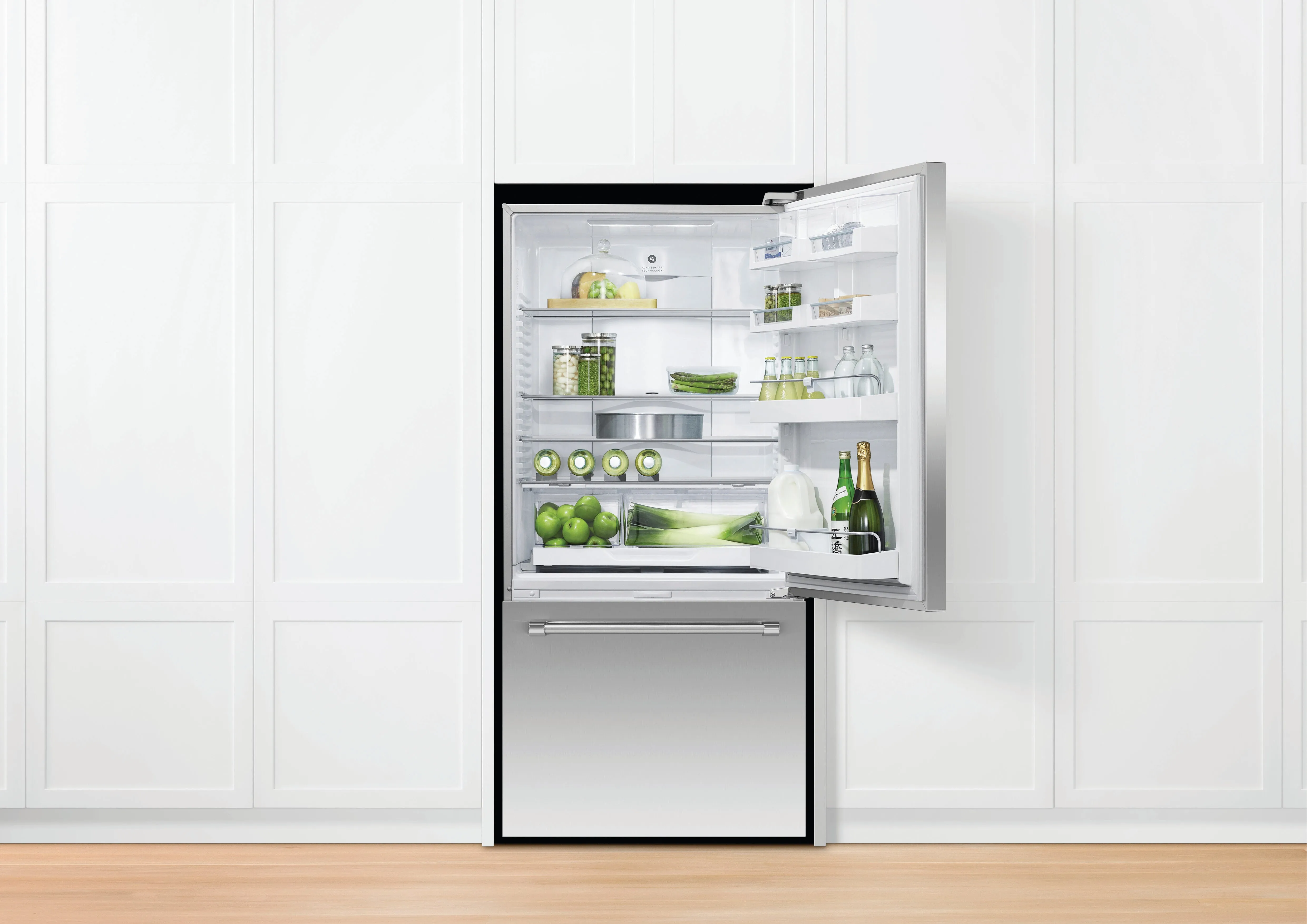 Fisher Paykel - 32 Inch 17.1 cu. ft Bottom Mount Refrigerator in Stainless - RF170WRHUX1