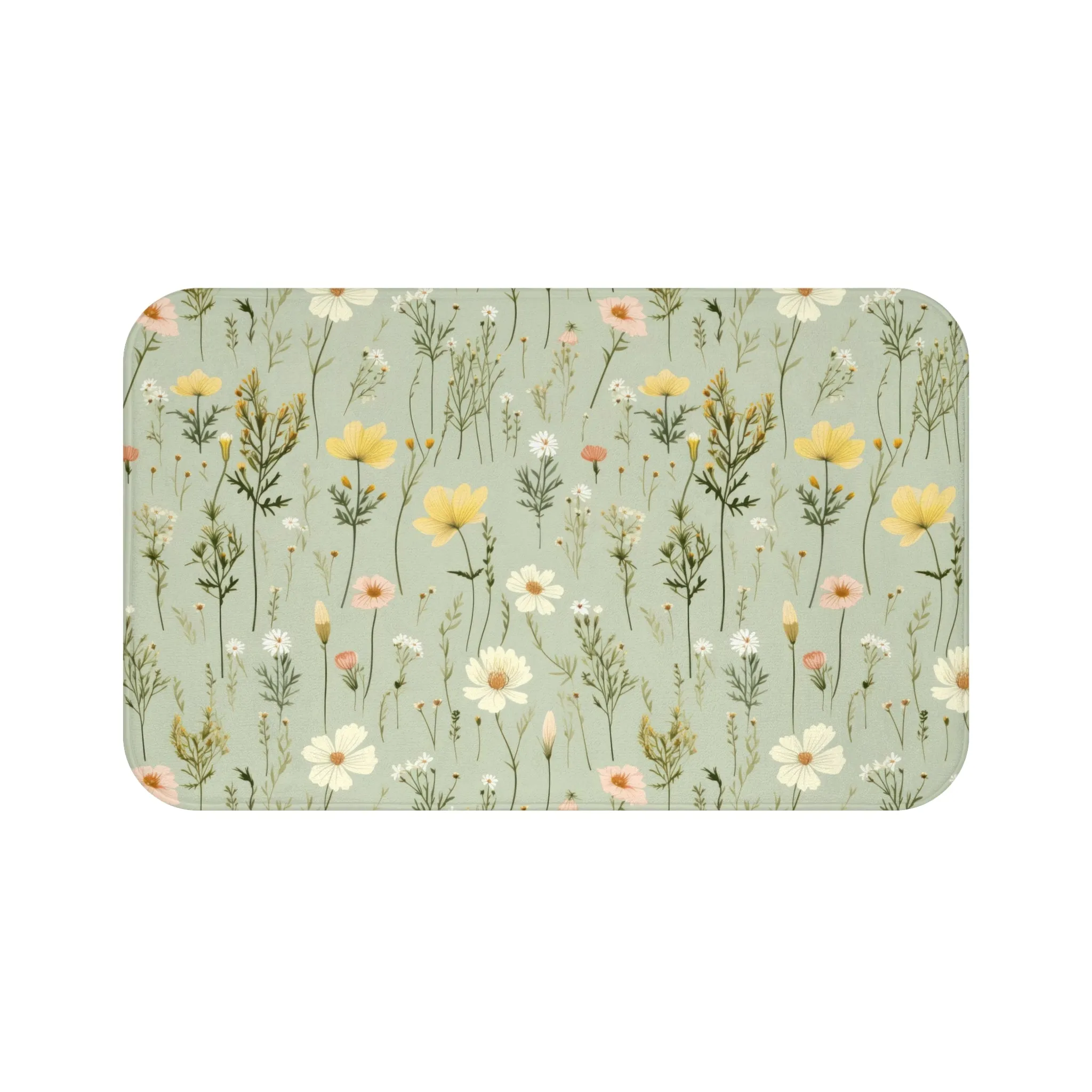 Floral Memory Foam Bath Mat