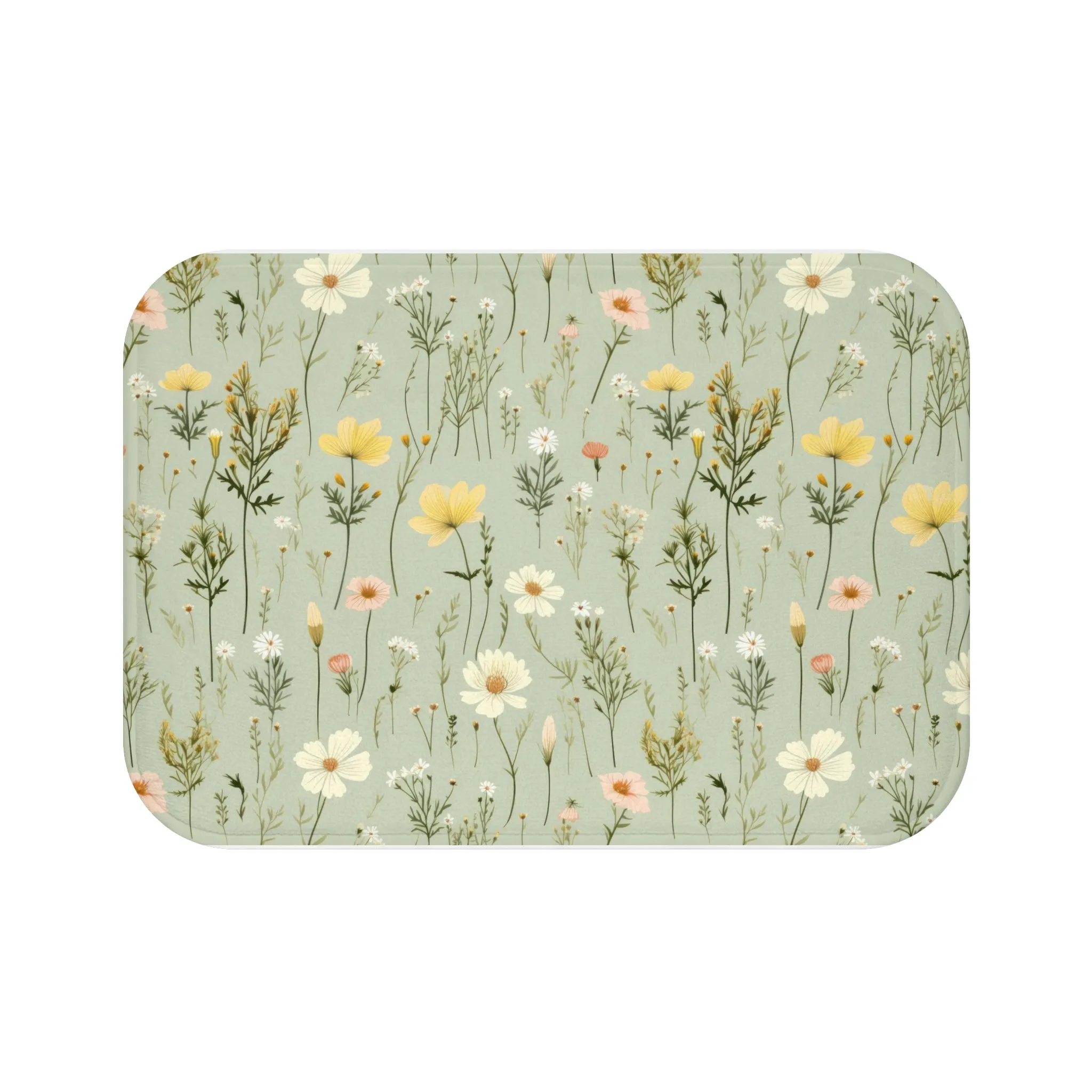 Floral Memory Foam Bath Mat