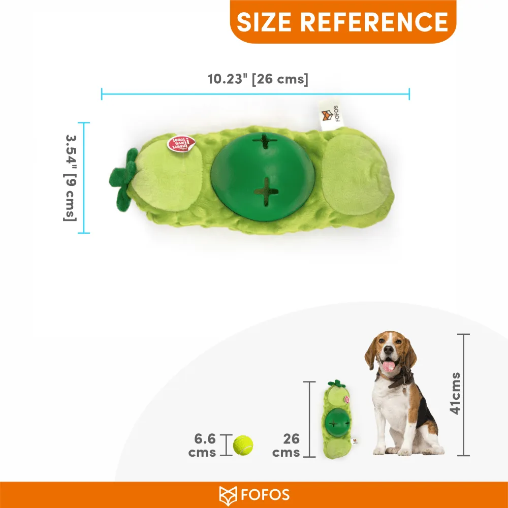 Fofos Green Bean Treat Toy for Dogs (Green)