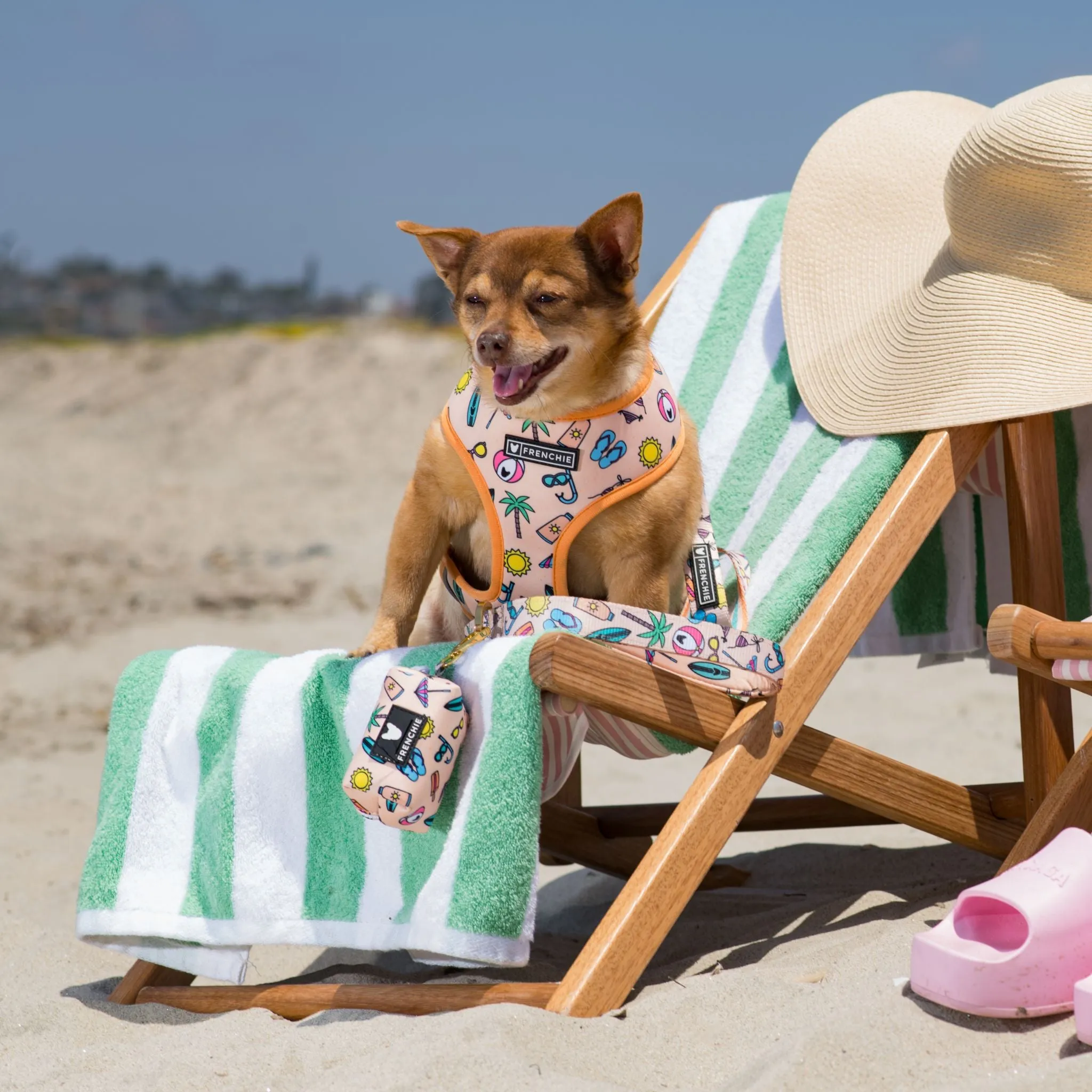 Frenchie Duo Reversible Harness - Beach Bum