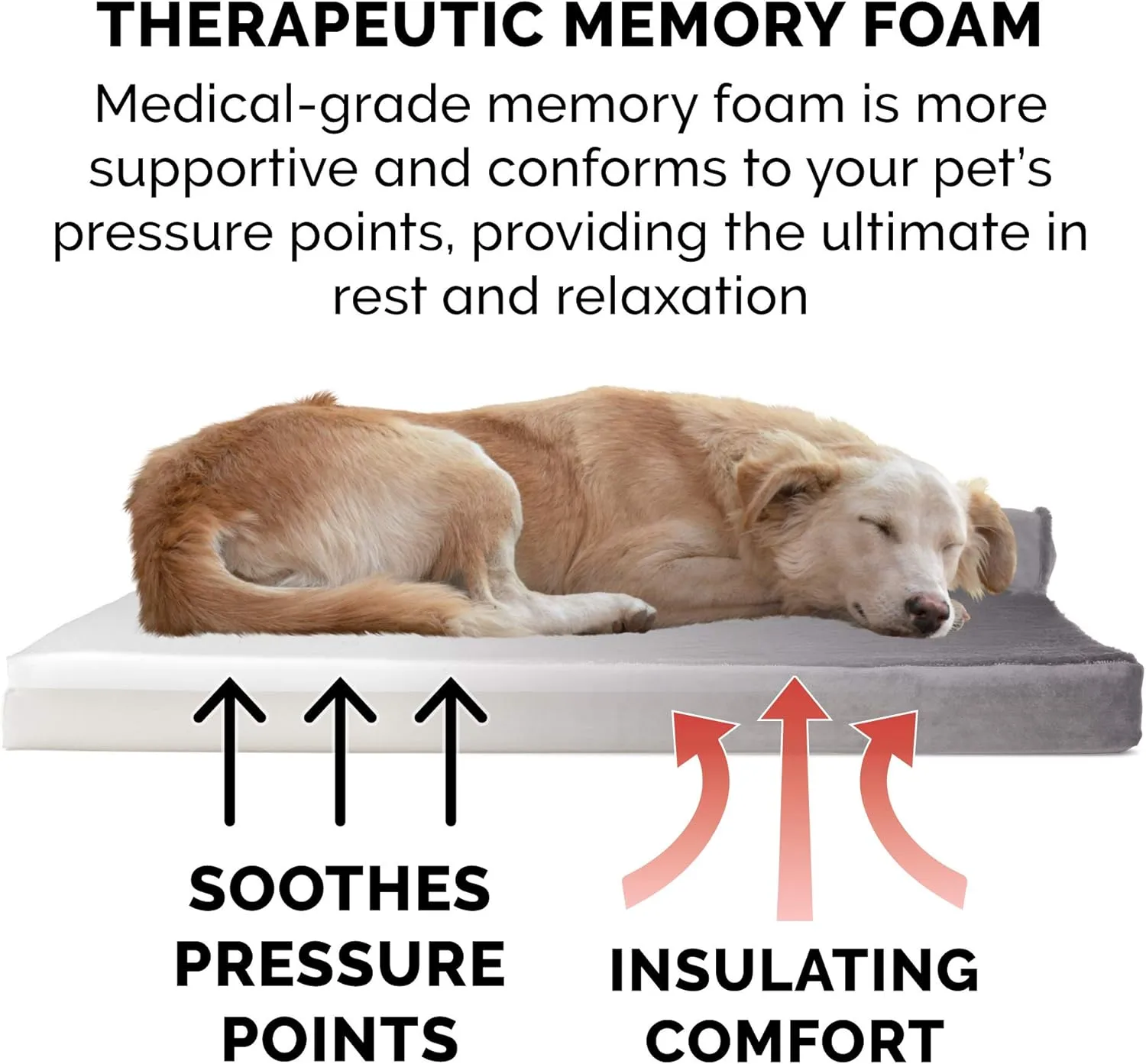 Furhaven Memory Foam Dog Bed for Medium/Small Dogs w/ Removable Bolsters & Washable Cover, For Dogs Up to 35 lbs - Plush & Velvet L Shaped Chaise - Platinum Gray, Medium