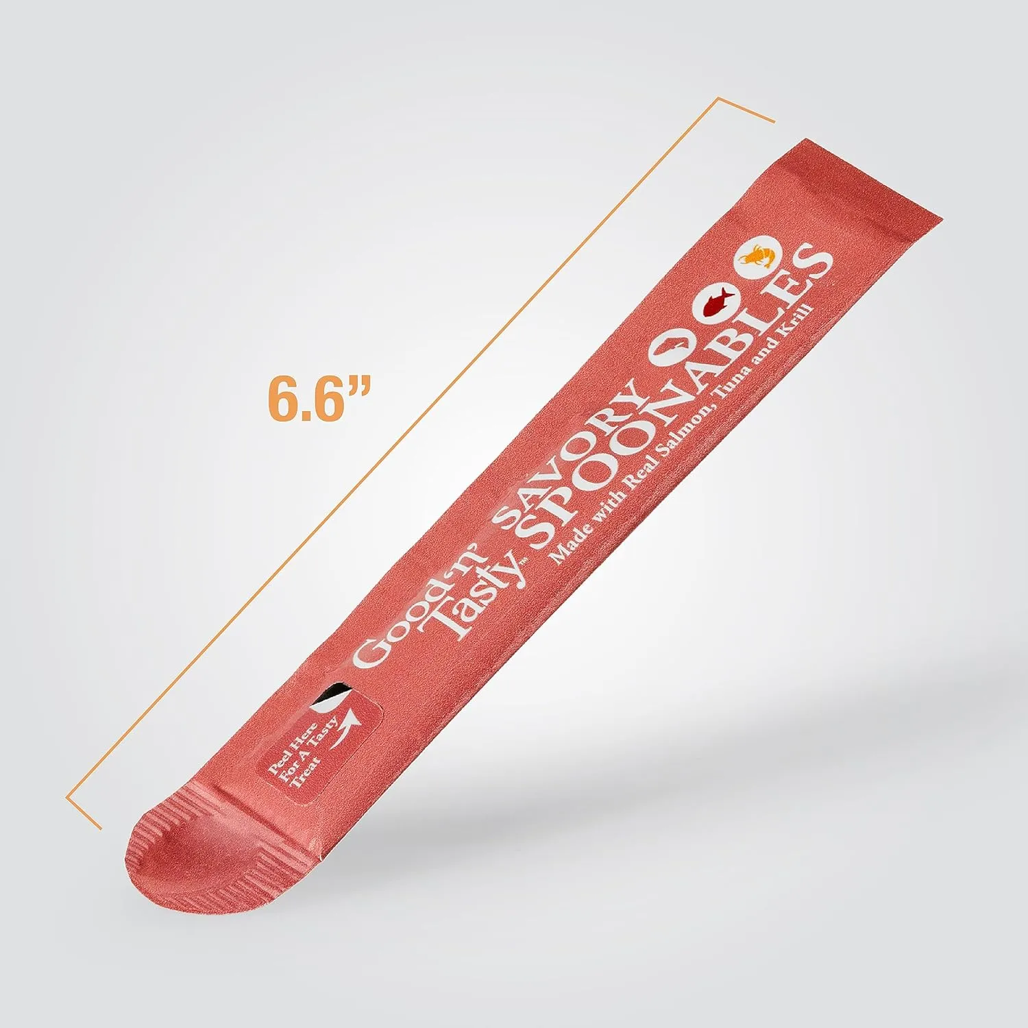 Good 'N' Tasty Savory Spoonables with Real Salmon, Tuna & Krill, 10 Count Tube, Triple Flavor Squeezable Lickable Wet Treats for Cats with Built-in Spoon for Less Mess