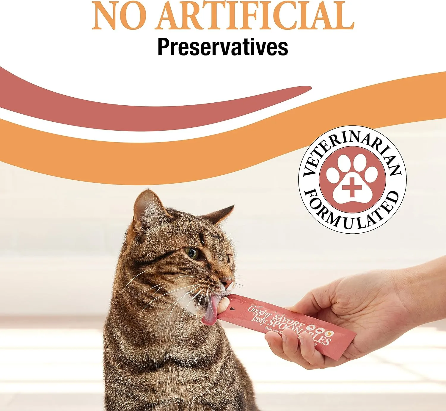 Good 'N' Tasty Savory Spoonables with Real Salmon, Tuna & Krill, 10 Count Tube, Triple Flavor Squeezable Lickable Wet Treats for Cats with Built-in Spoon for Less Mess