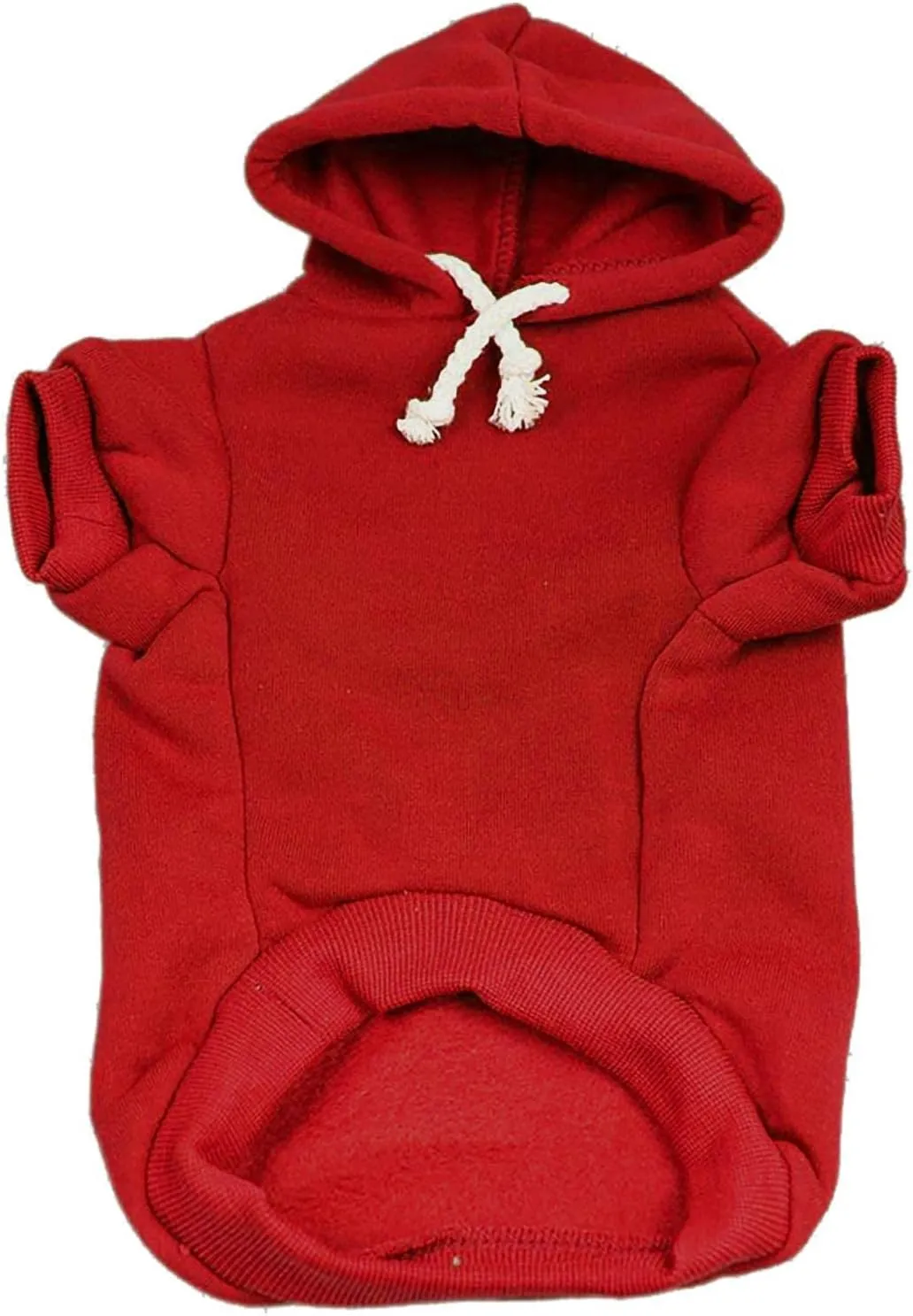 Happy Birthday Mommy! Dog Hoodie Fleece Lined Pullover Sweatshirt with Leash Hole (Red, Small 169)