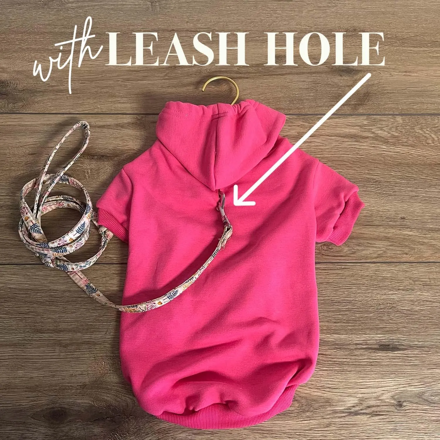 Happy Birthday Mommy! Dog Hoodie Fleece Lined Pullover Sweatshirt with Leash Hole (Red, Small 169)