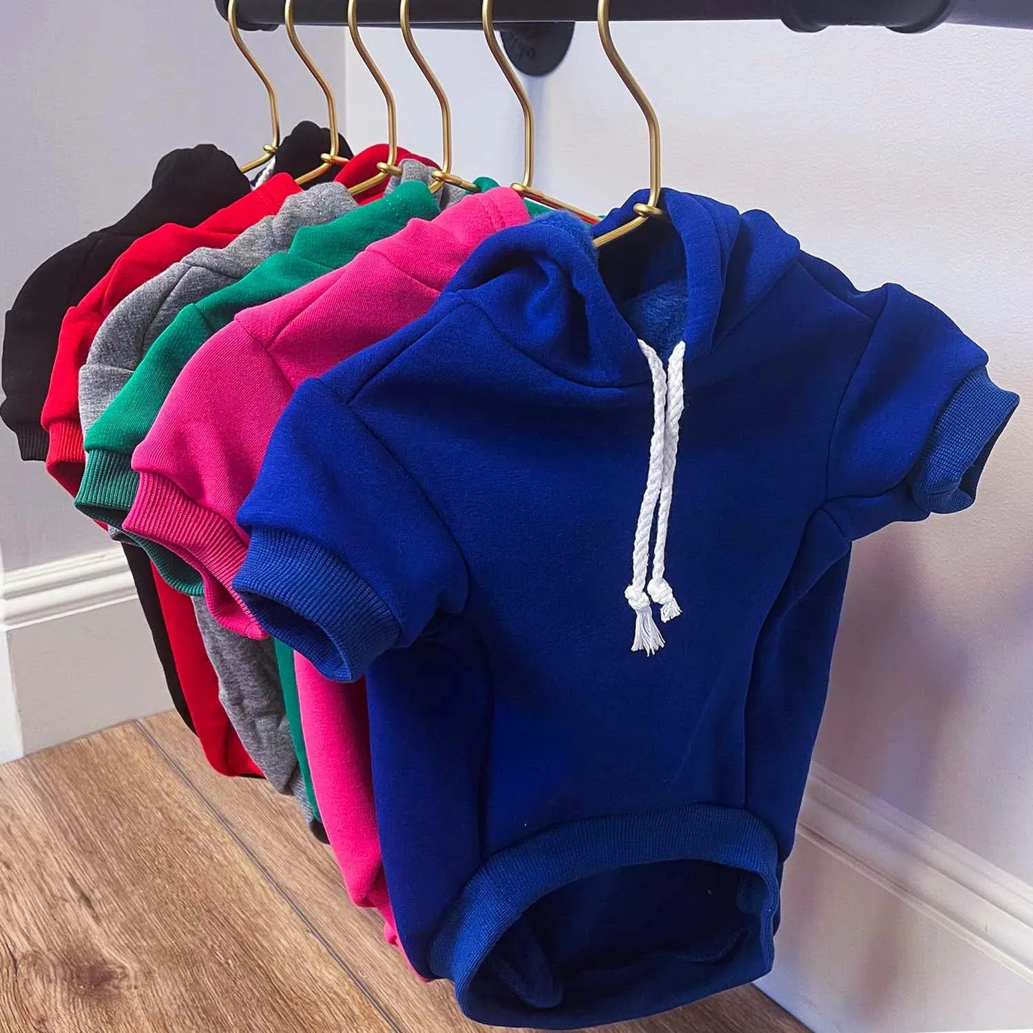 Happy Birthday Mommy! Dog Hoodie Fleece Lined Pullover Sweatshirt with Leash Hole (Red, Small 169)