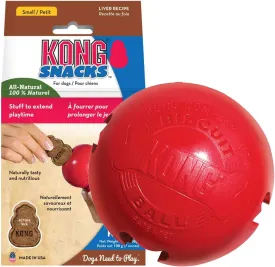 KONG - Biscuit Ball and Peanut Butter Snacks - Treat Dispensing Toy with Treats - for Small Dogs