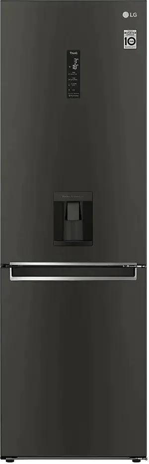 LG GBF61BLHEN 59.5cm 70/30 Freestanding Frost Free Fridge Freezer - Black