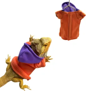 Lizards Clothes for Bearded Dragon Cotton Hoodies Leopard Gecko Costume, Reptile Hoodies Apparel for Skin Protection