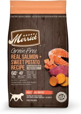 Merrick Grain Free Real Salmon and Sweet Potato Recipe Dry Dog Food