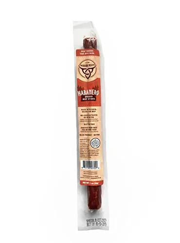 Mission Meats Habanero Spicy Snacks Sugar Free Keto Snacks Grass Fed Beef Sticks Whole 30 Gluten Free MSG Free Paleo Healthy Snacks Meat Sticks Beef Jerky Zero Sugar Protein Snacks