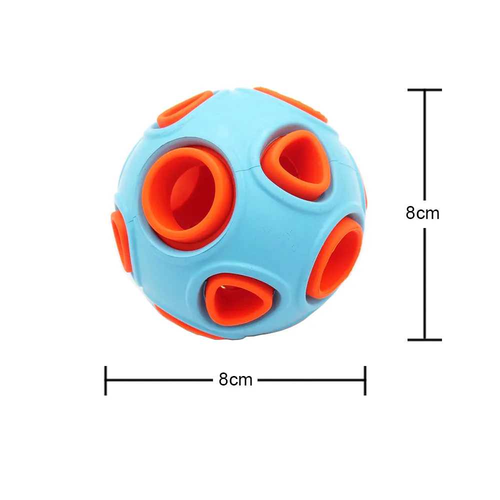 Pet IQ Treat Toy Ball, Nontoxic Natural Rubber Tooth Cleaning Ball, Chew Toy for Dogs Cats, Food Dispensing Playing and Training Ball, Interactive Toy