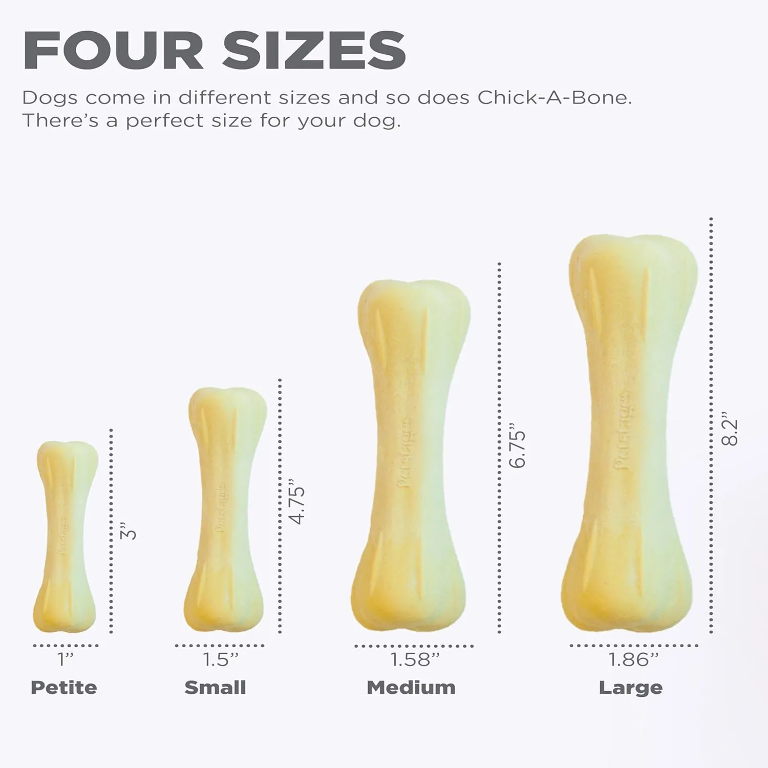 Petstages Chick-A-Bone Dog Chew Toy, Medium