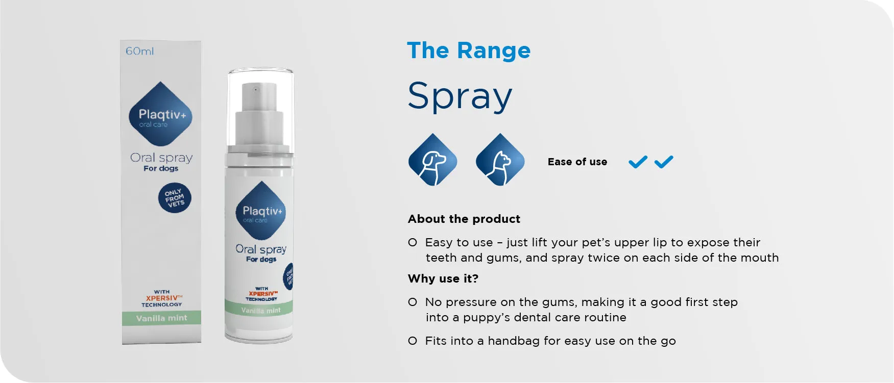 Plaqtiv  Oral Care Oral Spray Vanilla Mint