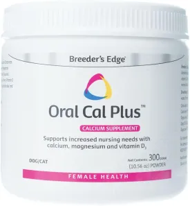 Revival Animal Health Breeder's Edge Oral Cal Plus Powder- Calcium Supplement for Dogs & Cats- 300gm