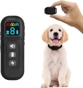 Small Dog Shock Collar for 5-15lb Dogs, Electric Dog Training Collar with Remote,3 Training Mode Beep (1-3), Vibration(0-9), Safe Shock(0-9) Waterproof, 1900ft Range for Small Dogs (Black Black)