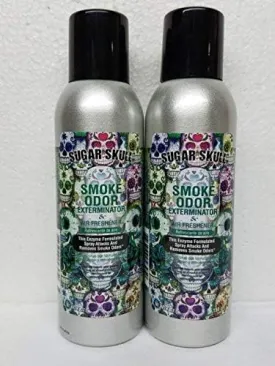 Smoke Odor Exterminator 198 gm/ 7 oz Large Spray Sugar Skull Set of Two Cans.